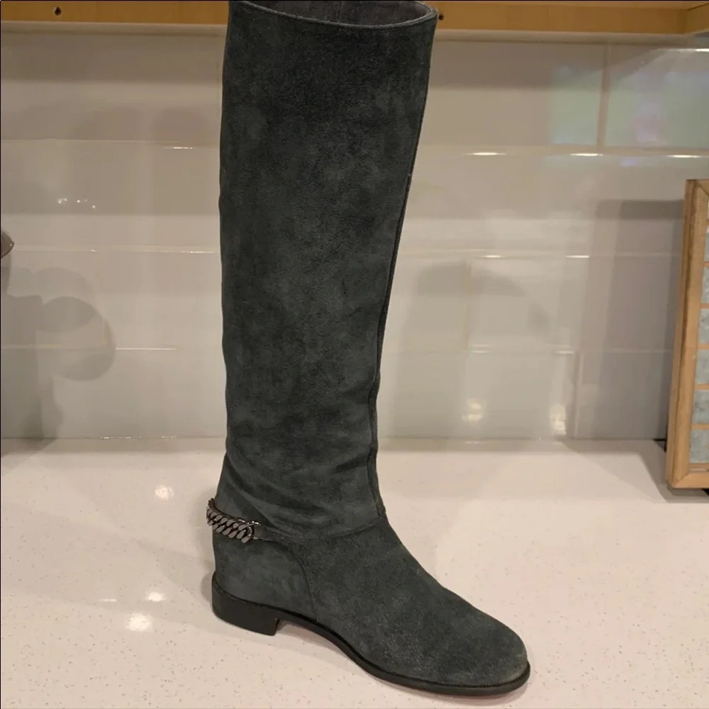 Christian Louboutin Cate Suede Chain Boots 37.5 - Picture 12 of 12